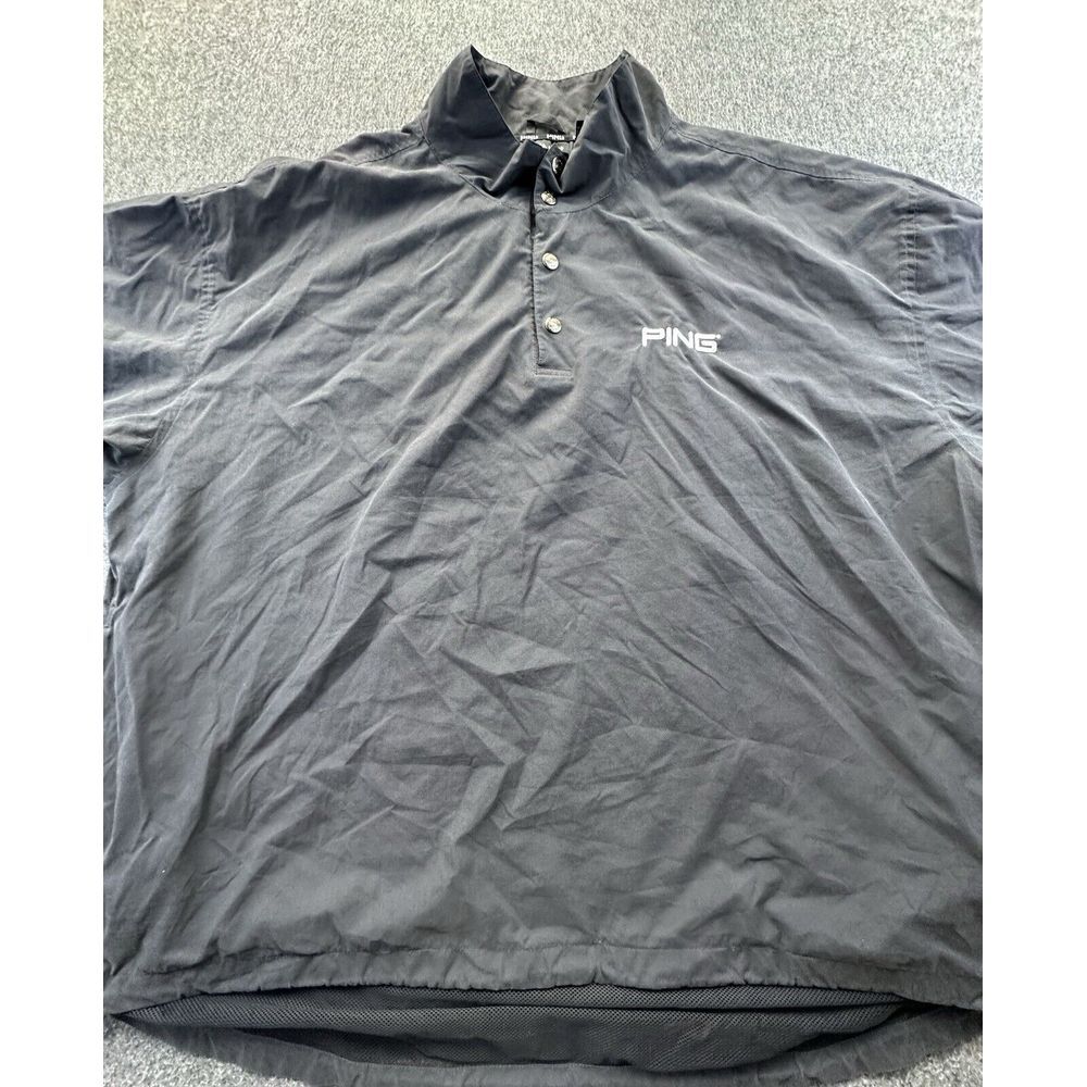 Ping Collection Pullover Mens XX-Large Black 1/4 Snap‎ Short Sleeve Logo Golf